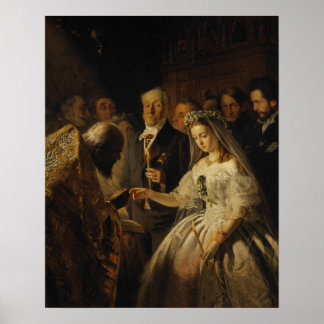 Het ongelijke huwelijk (1862) van Vasily Pukirev Poster
