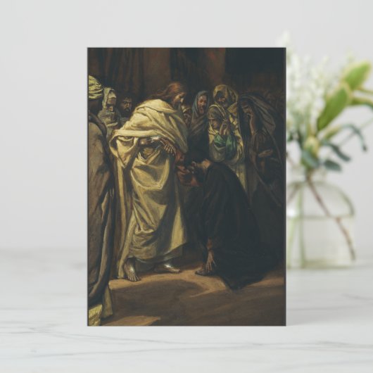 Het ongeloof van de heilige Thomas door James Tiss Kaart (Staand voorkant)