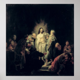 Het ongeloof van St. Thomas Poster
