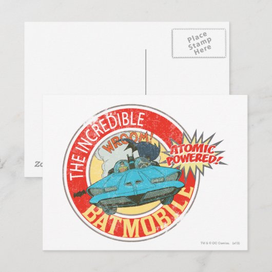 Het ongelooflijke Batmobile pictogram Briefkaart (Voorkant / Achterkant)