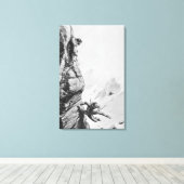Het ongeluk op Sefton, van 'Scrambles Tot Canvas Afdruk (Insitu (Houten vloer))