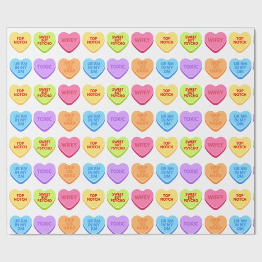 Het ongepaste Snoep van het Gesprek Cadeaupapier (Vlak)