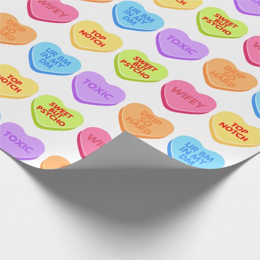 Het ongepaste Snoep van het Gesprek Cadeaupapier (Hoek)