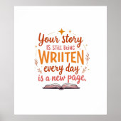 Het ongeschreven hoofdstuk: Boek & Sterren Kunst Poster (Voorkant)