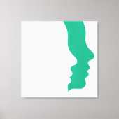 Het ongeziene gesprek canvas afdruk (Voorkant)