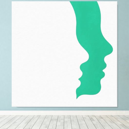 Het ongeziene gesprek canvas afdruk (Insitu (Houten vloer))