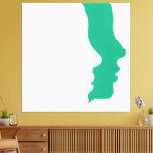 Het ongeziene gesprek canvas afdruk (Insitu (Woonkamer))