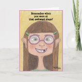 Het onhandige Meisje van het Stadium Kaart (Voorkant)