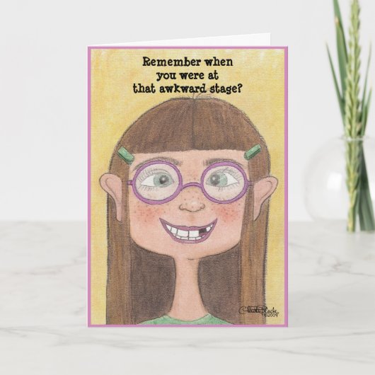 Het onhandige Meisje van het Stadium Kaart (Voorkant)