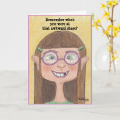 Het onhandige Meisje van het Stadium Kaart (Gele Bloem)