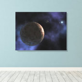 Het onlangs ontdekte planeet-achtige object canvas afdruk (Insitu (Houten vloer))