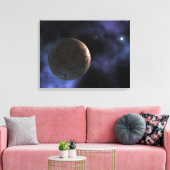 Het onlangs ontdekte planeet-achtige object canvas afdruk (Insitu (Woonkamer))