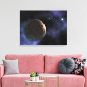 Het onlangs ontdekte planeet-achtige object canvas afdruk (Insitu (Woonkamer))