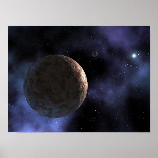 Het onlangs ontdekte planeet-achtige object poster (Voorkant)