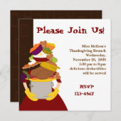 Het onmogelijke eten van de Thanksgiving Kaart (Voorkant / Achterkant)