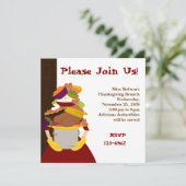 Het onmogelijke eten van de Thanksgiving Kaart (Staand voorkant)