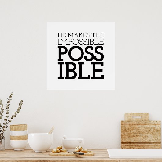 Het onmogelijke gebruik van evangelische Gezegden Poster (Keuken)