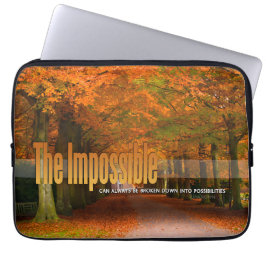 "Het onmogelijke kan worden gebroken" Inspirerend  Laptop Sleeve
