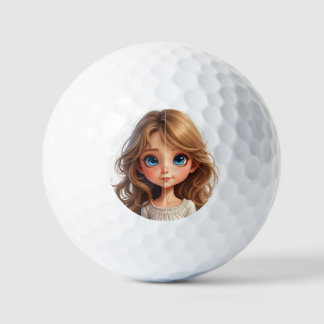 Het onschuldige meisje golfballen