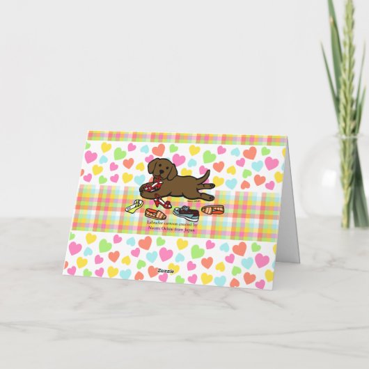 Het onschuldige Puppy van Labrador van de Bedankkaart (Achterkant)