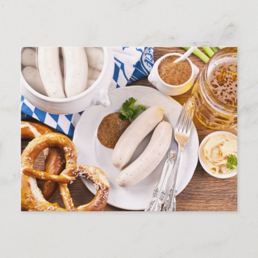 Het ontbijt van Oktoberfest Briefkaart (Voorkant)