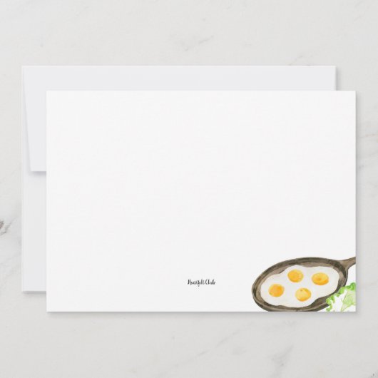 Het ontbijt wordt geserveerd kaart (Achterkant)