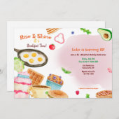 Het ontbijt wordt geserveerd kaart (Voorkant / Achterkant)