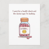 Het ontbreken van vitamine U Funny Valentijnsdag Briefkaart (Voorkant)