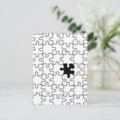 Het ontbrekende patroonpatroon van het puzzelstuk briefkaart (Staand voorkant)