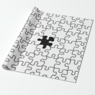 Het ontbrekende patroonpatroon van het puzzelstuk cadeaupapier