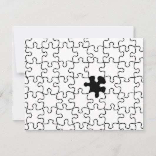 Het ontbrekende patroonpatroon van het puzzelstuk kaart (Voorkant)