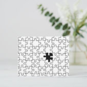 Het ontbrekende patroonpatroon van het puzzelstuk kaart (Staand voorkant)