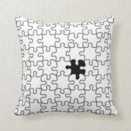 Het ontbrekende patroonpatroon van het puzzelstuk kussen