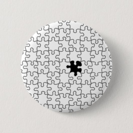 Het ontbrekende patroonpatroon van het puzzelstuk ronde button 5,7 cm (Voorkant)