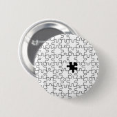 Het ontbrekende patroonpatroon van het puzzelstuk ronde button 5,7 cm (Voorkant /achterkant)