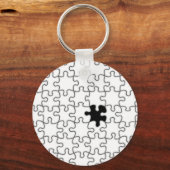 Het ontbrekende patroonpatroon van het puzzelstuk sleutelhanger (Voorkant)
