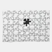 Het ontbrekende patroonpatroon van het puzzelstuk theedoek (Horizontaal)