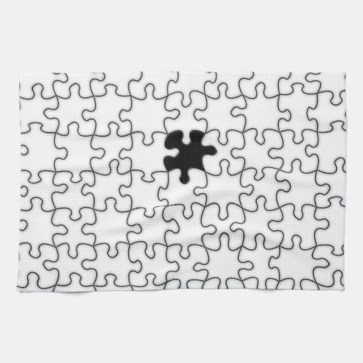 Het ontbrekende patroonpatroon van het puzzelstuk theedoek (Horizontaal)