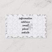 Het ontbrekende patroonpatroon van het puzzelstuk visitekaartje (Achterkant)