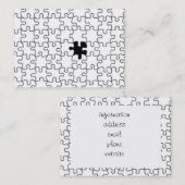 Het ontbrekende patroonpatroon van het puzzelstuk visitekaartje (Voorkant / Achterkant)