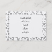 Het ontbrekende patroonpatroon van het puzzelstuk visitekaartje (Achterkant)