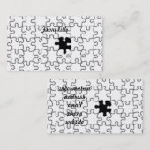 Het ontbrekende patroonpatroon van het puzzelstuk visitekaartje (Voorkant / Achterkant)
