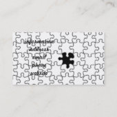 Het ontbrekende patroonpatroon van het puzzelstuk visitekaartje (Achterkant)