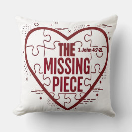 Het Ontbrekende Stuk – Faith Heart Design Kussen