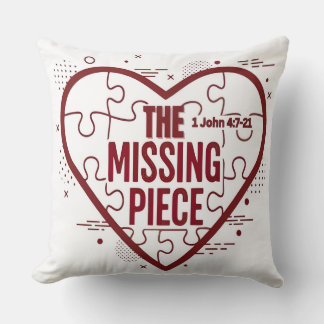Het Ontbrekende Stuk – Faith Heart Design Kussen