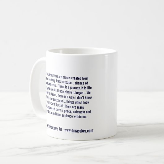 Het ontcijferen van de reis - mok (Voorkant links)