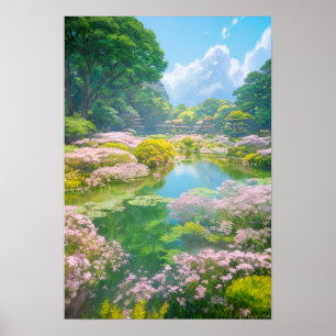 Het ontdekken van de schoonheid van het bos poster