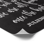 Het Onthaal van de bruiloft Kies een Zwarte en Wit Poster (Hoek)