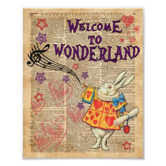 Het Onthaal van het konijn aan. Alice in Foto Afdruk (Voorkant)