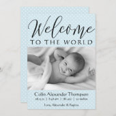 Het Onthaal van het manuscript aan de Blauwe foto  Aankondiging (Voorkant / Achterkant)